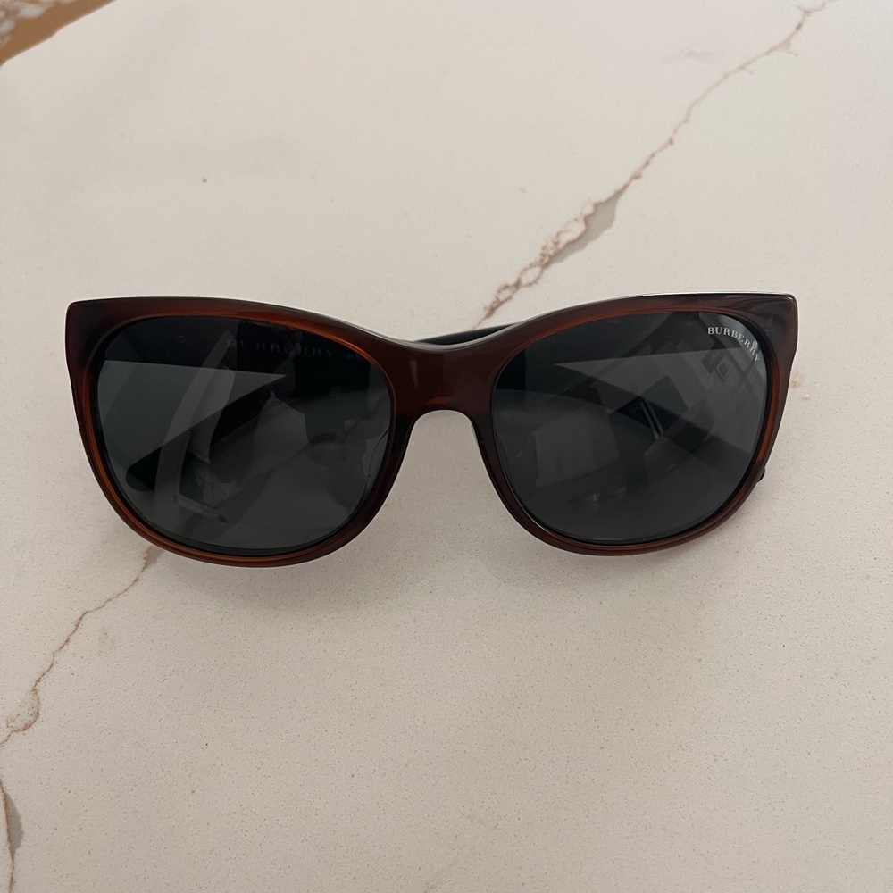 Burberry Brown Frame With rubber black textured blueberry signatured logo